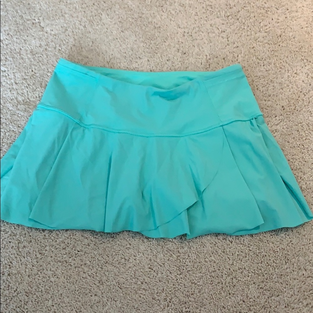 Aqua blue Lululemon tennis skirt